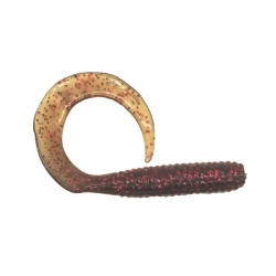 SWIRL TAIL WORM MTR OIL/RD GL 4"