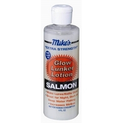 MIKES GLOW LUNKER LOTION SALMON