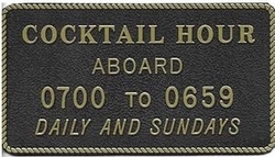 "COCKTAIL HOUR" FUN PLAQUE