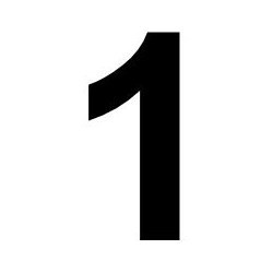 5" PLASTIC NUMBER 1