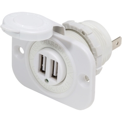 USB CHARGER SOCKET DUAL WHITE