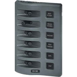 SWITCH PANEL WD 12VDC  6 POS