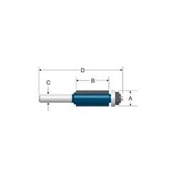 DBL FLUTE TRIM BIT 1/2" SHANK