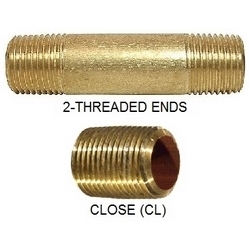BRASS NIPPLE 1/2"x4"
