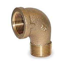 BRASS 90DEG STR ELBOW 2"
