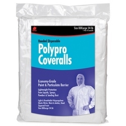 COVERALLS, POLYPRO W/HOOD