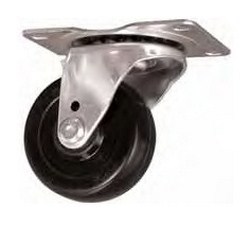 CASTERS WITH SWIVEL PLATES