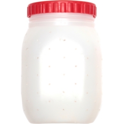 CRAB BAIT JARS WITH RED TOPS