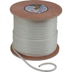 SOLID BRD NYL ROPE 1/4X500 WH