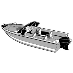 ALUM FISH BOAT W/WALKTHRU 17'6"