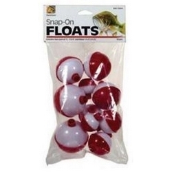 SNAP-ON FLOATS RED/WHT AST 10/PK