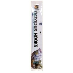 SNELLED OCTOPUS HOOKS 1/0 (6/PK)