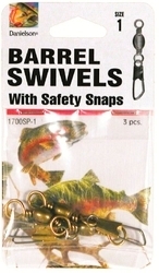 BARREL SWIVEL W/S.SNAP BRS 1