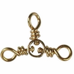 3-WAY SWIVELS BRASS 4 (4/PK)