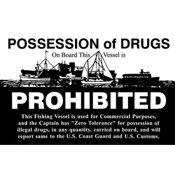 "POSSESSION OF DRUGS" DECAL