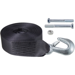 WINCH STRAP W/NUT & BOLTS 2"x25'