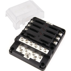 FUSE BLOCK STBLADE 6 W/GRND/CVR