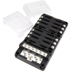 FUSE BLOCK STBLADE 12 W/GRD/CVR
