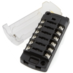 FUSE BLOCK STBLADE 6 IND W/CVR