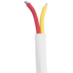 FLAT DUPLEX CABLE WH/RD/YL 10/2