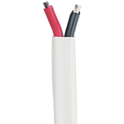 FLAT DUPLEX CABLE WH/RD/BK 16/2