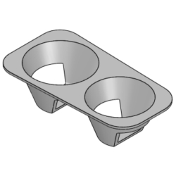 LEAD HOLDER ALUM 2 HOLE SMALL