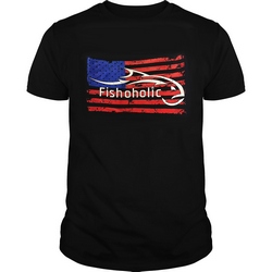 FISHOHOLIC US FLAG T-SHIRTS