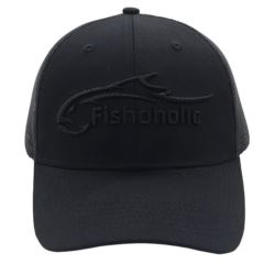FISHOHOLIC HAT BLACK 3D LOGO