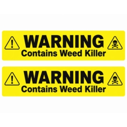 WEED KILLER - WARNING 2PK