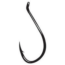 OCTOPUS HOOK BARBED BK 1/0 (6PK)