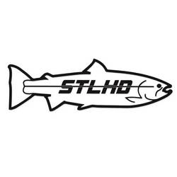 STLHD VINYL BOAT STICKER 20" BK