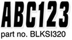 LETTER/NUMBER KT OUTLINED BK/SI
