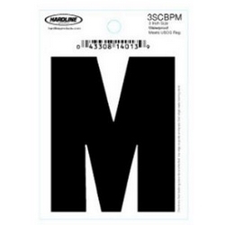 LETTER 'M' DIE-CUT BLACK 3"