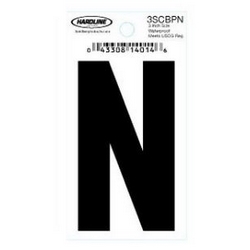 LETTER 'N' DIE-CUT BLACK 3"