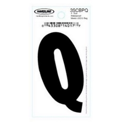 LETTER 'Q' DIE-CUT BLACK 3"