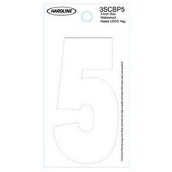 NUMBER '5' DIE-CUT WHITE 3"