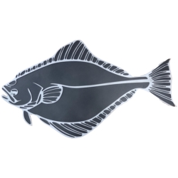 LAYERED HALIBUT SILVER/BK 20"