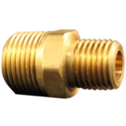 HEX NIPPLE 1/4"x3/8"MNPT (2/PK)
