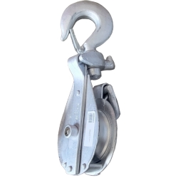 SNATCH BLOCK GALV W/HOOK 10"