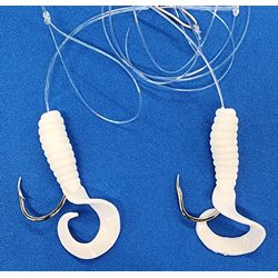 GRUB RIG WHITE 5/0 W/40# 3"