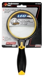 MAGNIFYING GLASS W/LED 4X
