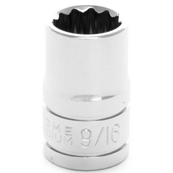 SOCKET SAE 1/2"DR 12PT 9/16"