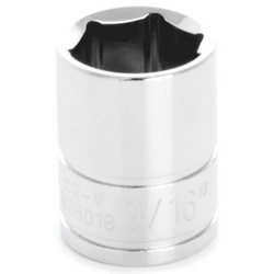 SOCKET SAE 3/8"DR 6PT 9/16"