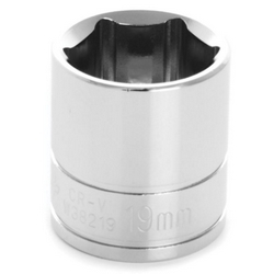 SOCKET METRIC 3/8"DR 6PT 19MM