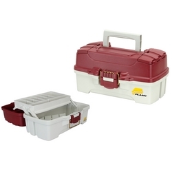 TACKLE BOX RED/SILVER ONE TRAY