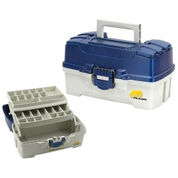 TACKLE BOX BLUE/WHITE TWO TRAY