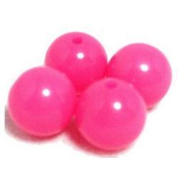 ROUND BEADS HOT PINK #8 (24/PK)