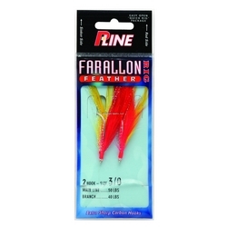 FARALLON FEATHER YL/RD 5/0 2HOOK