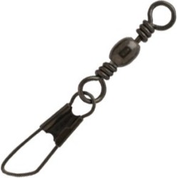 BARREL SWIVEL W/S.SNAP BLK 10
