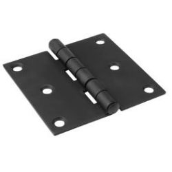 BUTT HINGE DAMP PVD BLK 3"x3"